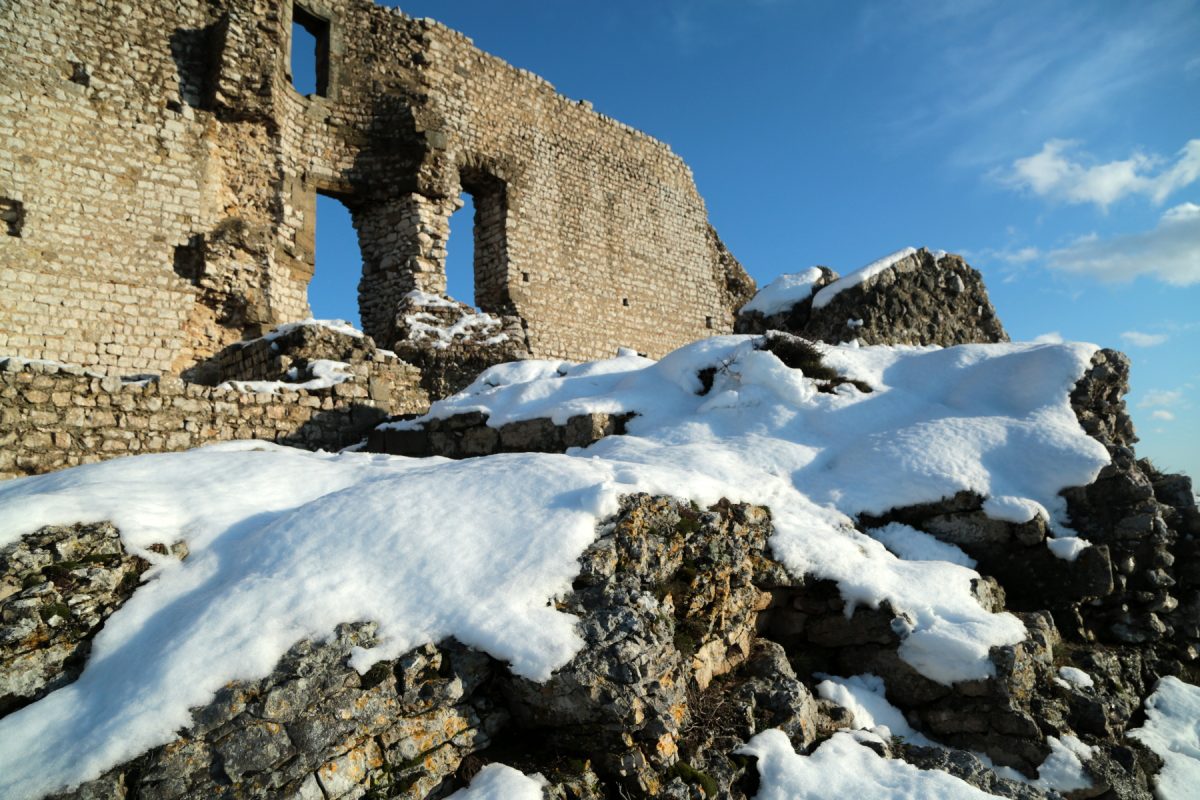 Crussol sous la neige